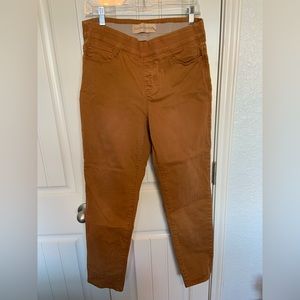 Soft Surroundings burnt orange pull-on jeans
